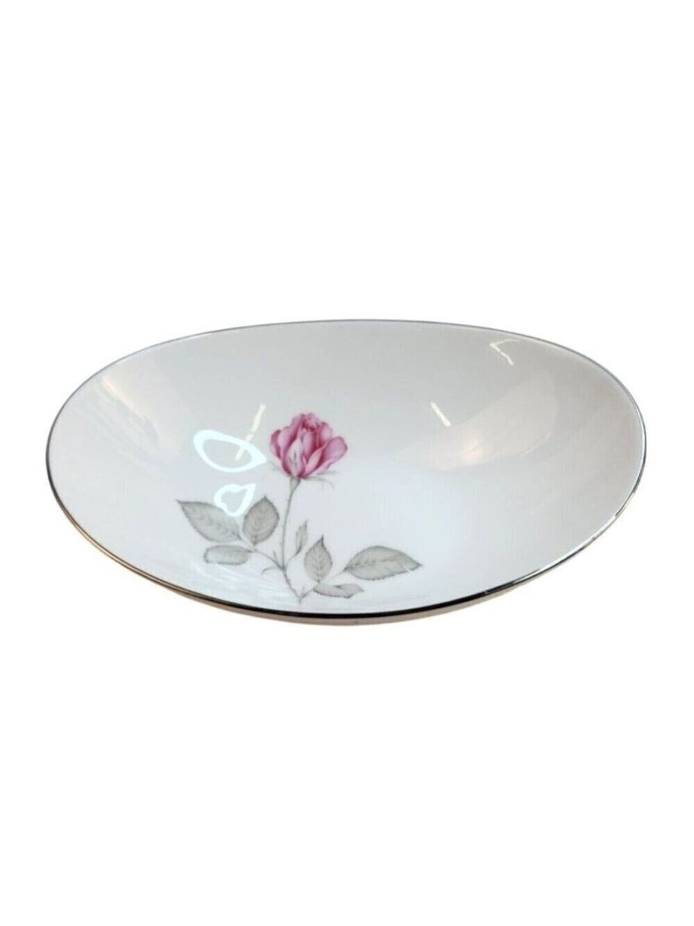 Vintage Zylstra Rose Serving Bowl Oval Fine China Made in Japan